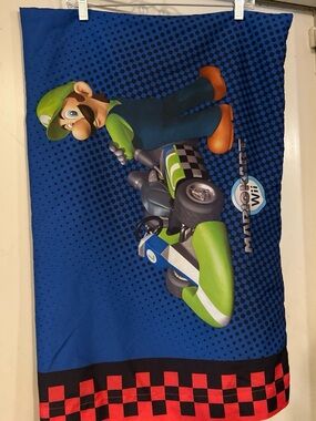 Nintendo Luigi Blue Green Red Black Mario Kart Bedding Panel